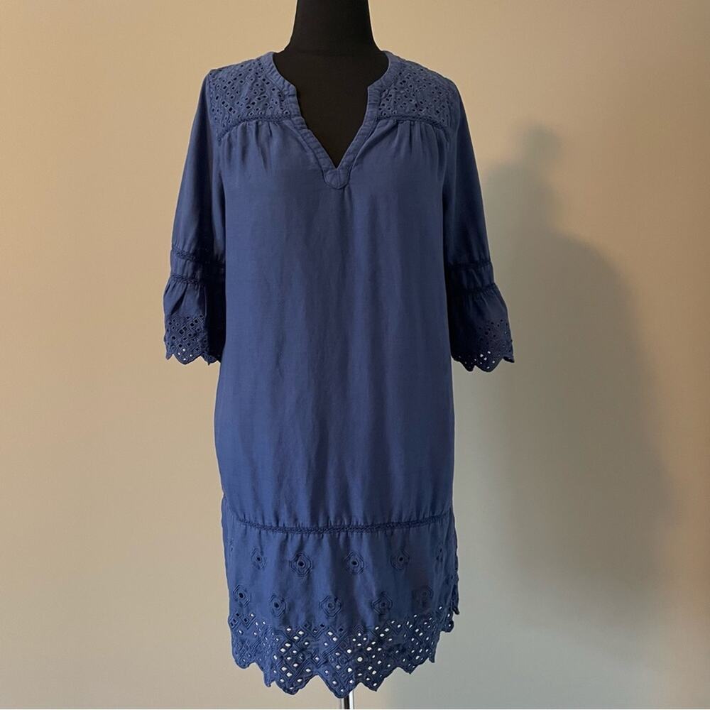 Vineyard Vines Blue Eyelet Mini Dress